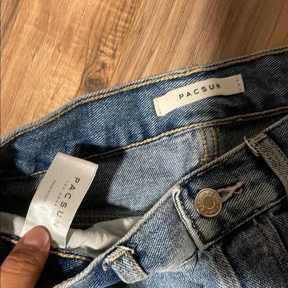 PacSun Women's High Rise Distressed Blue Jeans - Picture 5 of 6